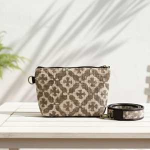 Block Print Crossbody Bag Wholesale Boho Sling Bag with <b>Strap</b> Handmade Cotton Pouch Travel Organizer Export India - Product Image 6