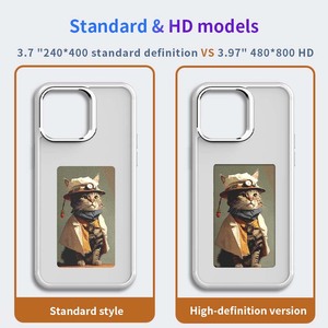 NFC Smart E-Ink Screen Píxeles de alta definición TPU + PC Diseño holográfico de lujo a prueba de golpes para 15 <span class=keywords><strong>Pro</strong></span> <span class=keywords><strong>Max</strong></span> DIY Fundas para teléfonos - Product Image 4