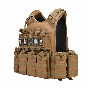 Ingrosso supporto per la protezione da addestramento all'aperto per rivestimento tattico gilet <span class=keywords><strong>Molle</strong></span> a sgancio rapido in poliestere marrone chiaro/colore personalizzato - Product Image 3