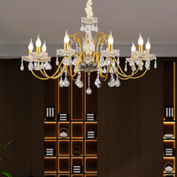 Lustre en cristal en fer forgé-Style français vintage pour chambre à coucher salon salle à manger 2025 nouvel éclairage de luxe