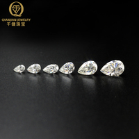 Prix de gros fabricant Moissanite en vrac Qualité VVS Couleur D Forme Poire Moissanite Blanche Passe le test du diamant Pierre précieuse en vrac