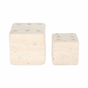 Cubi di travertino, oggetti decorativi per la casa, il bagno, l'ufficio, il soggiorno, da esporre sui scaffali. - Product Image 3