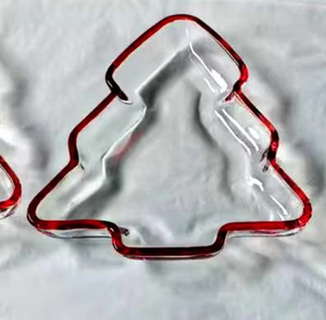 Plato de fruta de cristal hecho a mano patrón japonés tradicional plato de salsa de árbol de Navidad plato de decoración <span class=keywords><strong>del</strong></span> hogar - Product Image 4