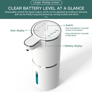 Nouveau distributeur automatique de savon moussant 360 ml pour salle de bain, machine intelligente de lavage des mains avec capteur de liquide et chargement USB - Product Image 2