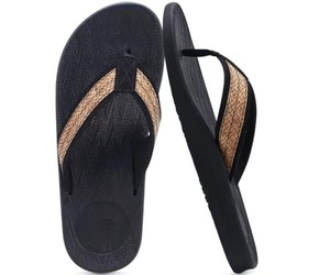 Tongs de plage en <span class=keywords><strong>cuir</strong></span> pour hommes avec soutien de la voûte plantaire, best-seller de l'été - Product Image 6