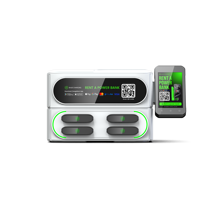 Station de recharge partagée créative à 4 emplacements empilables avec batterie Li-polymère, recharge rapide 36W, machine de location et de vente automatique
