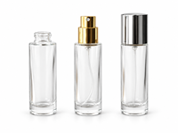 Flacon pulvérisateur de parfum en verre transparent 10ml 15ml 20ml, atomiseur de parfum cylindrique vide avec capuchon doré, argenté, blanc ou noir, cosmétique, 100 pièces