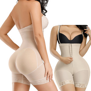 Cao Cấp Nylon Nén Mông Nâng Shaper Quần Fajas Shaplass Với Zip Mở Đáy Quần - Product Image 1