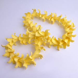 Groothandel Fabriek Leverancier HL0046A 2 Kleuren 100 Cm Foam Puakenikeni Lei Hawaiian Dance Party Vrouwen Ketting Bloemen Hula Meisje - Product Image 3