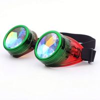 Lunettes kaléidoscopiques colorées rétro pour hommes et femmes, lunettes de soleil EDM, lentilles diffractées, lunettes Steampunk, nouvelle mode 2019