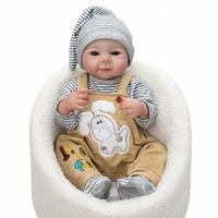 Poupée Bébé Reborn Réaliste de 20 Pouces en Vinyle Souple Peinte à la Main avec Articulations Mobiles, Jouet Éducatif, Cadeau de Collection pour Filles