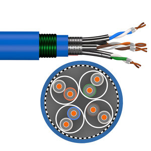 สายแลนความเร็วสูง <span class=keywords><strong>Cat5e</strong></span> Cat6 Cat6A สำหรับภายนอกอาคาร 23AWG แบบคู่บิดเกลียว UTP STP SFTP Cat6a 23AWG ทองแดงแท้ 1000 ฟุต สายกันน้ำ - Product Image 2
