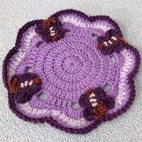 Nouveaux sets de table papillon européens et américains faits main au crochet, sous-verres inclus