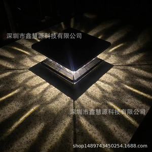 Xinhuiyuan Lighting <b>Solar</b> <b>Pillar</b> Lamp Outdoor Fence <b>Light</b> ABS Material Two-tone Brushed Copper Garden Courtyard Use - Product Image 2