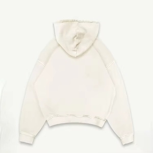 OEM özel damla omuz % 100% pamuk kalın 500 Gsm ağır boy kırpılmış Boxy Fit Hoodie erkekler için - Product Image 4