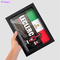 Modèle de voiture de course F1 3D réaliste et moderne, peint à la main, avec cadre photo en alliage personnalisé, art mural 3D par Ksart