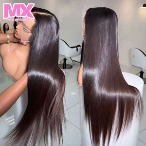 باروكة شعر بشري برازيلي خام بطول 32-40 بوصة، دانتيل أمامي كامل عالي الدقة 13×4، بدون غراء، باروكات شعر بشري طبيعي متوافقة مع بصيلات الشعر - Product Image 1