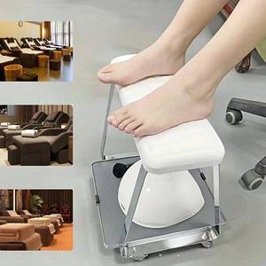 Reposapiés de Espuma Viscoelástica K con Ruedas, Altura Ajustable, Banco Portátil para Pedicura con Bandeja de Almacenamiento - Product Image 6