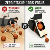 ZK 2026 Nouvelle machine de tir au basketball portable en acier, pliable, légère, avec rebond automatique, équipement d'entraînement intérieur/extérieur