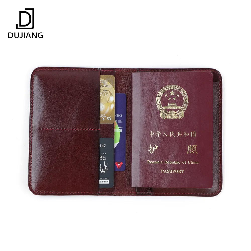Hakiki deri pasaport çantası seyahat pasaport kapağı cüzdan iş kimlik kartı tutucu organizatör pasaport tutucu kadınlar ve erkekler için