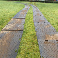 Tapis de protection du sol à capacité de charge extrême de 120 tonnes, 4x8 pieds, route temporaire robuste pour équipements lourds et grues