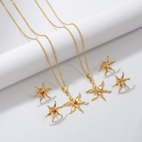 Colliers et boucles d'oreilles avec pendentif fleur Mayotte pour femmes - FranceJewelry Cadeau de fête # 384506