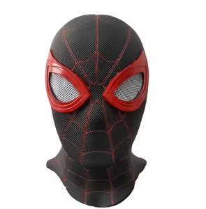 Halloween Spider-<span class=keywords><strong>Man</strong></span> Cosplay <span class=keywords><strong>Masque</strong></span> <span class=keywords><strong>Masque</strong></span> facial en latex et plastique avec capacité de contrôle clignotant pour la fête et la mascarade - Product Image 2