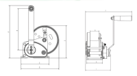 Treuil manuel autobloquant bidirectionnel en acier inoxydable 800-2600 LBS avec frein automatique pour remorques de bateaux, remorquage tout-terrain, levage 30m