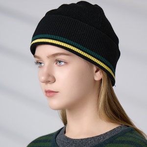 Gorro de Punto con Puño y Logotipo Personalizado para Niños, Gorro de Invierno de Lana con Rayas Retro para Niños y Niñas - Product Image 6