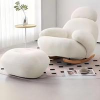 Fauteuil inclinable moderne à rembourrage en éponge unique avec accoudoirs à bascule pour salon, chambre, appartement, villa, hôtel
