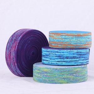 High Quality Custom Silicone logo Printing on Polyester Nylon Webbing <b>Elastic</b> Band Double Face Ribbon - Product Image 4