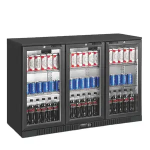 Mini congélateur de boissons personnalisé commercial de haute qualité Réfrigérateur-congélateur à trois portes