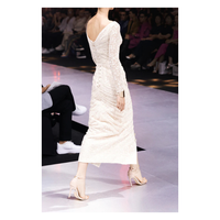 Nouvelle arrivée Robe de soirée midi pour femmes Rose Sunrise Muse Écologique 100% polyester Tissu en dentelle Florale Emballage personnalisé Enzo Leo