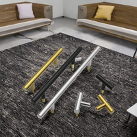 Poignée de meuble moderne en acier inoxydable pour chambre à coucher, salle de sport, cuisine, salle de bain, entrée, centre commercial, accessoires de meubles polyvalents