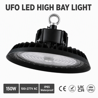 Projecteur LED UFO 150W homologué DLC, étanche IP65, 22500LM, éclairage industriel pour entrepôts, logo personnalisé, vente en gros