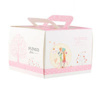 Boîtes à pâtisserie en gros conformes aux normes FDA, boîtes à gâteaux transparentes simples avec fenêtre pour les fêtes d'anniversaire