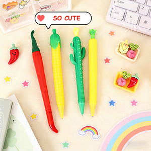 Set Alat Tulis Seri Buah & Sayuran Laris Manis GF, Kartun Lucu Estetis, Perlengkapan Belajar, Hadiah Pulpen, Kit untuk Siswa - Product Image 6