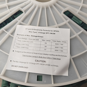Chất Lượng Hàng Đầu Ngoài Trời C7 Ánh Sáng Giáng Sinh 1000 'C7 Thương Mại Ánh Sáng Spool 12 ''SPT-2 Màu Xanh Lá Cây Dây - Product Image 5