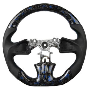 Hot Selling Quality Forged Carbon Fiber Smooth Leather Blue Stitching Steering <b>Wheel</b> for Infiniti Q50 Car Steering <b>Wheel</b> - Product Image 1