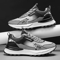 Chaussures de sport décontractées tendance pour hommes, haut de gamme, en maille respirante, cuir de vachette, semelle extérieure en caoutchouc, pour l'été