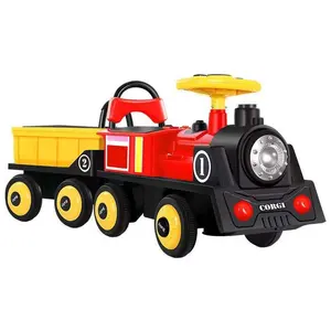 new Cheap model Dual drive Two seat electric kids car with lights spray children ride on small train music Amusement Train