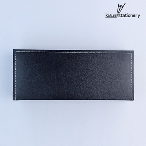 Bán chạy nhất chất lượng cao sang trọng da hộp bút độc đáo hàng đầu khâu thiết kế bút trường hợp với tem nóng logo - Product Image 5