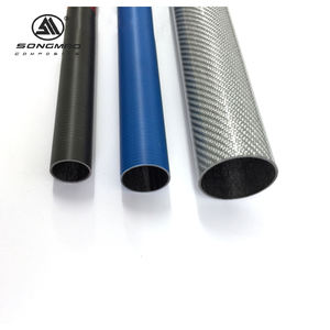 高强度定制标志彩色3k碳纤维管轻质松茂品牌100% 真红蓝碳纤维 - Product Image 3