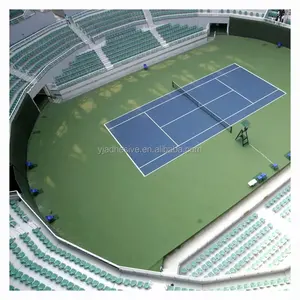 สำหรับพายสนามเทนนิสที่ถอดออกได้โพรพิลีนกลางแจ้งพลาสติกกีฬาศาลกระเบื้องปูพื้น