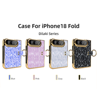 Étui de téléphone OEM ODM pour iPhone 18 Duo, personnalisable avec différents styles, étui magnétique pliable avec support anneau pour doigt