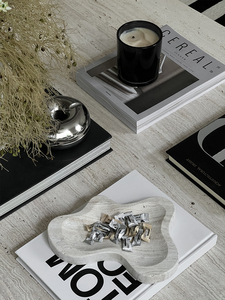 Bandeja Rectangular de Travertino Natural Francés Stonekocc, Grabada, Móvil, Multifuncional, Semi-<span class=keywords><strong>Manual</strong></span>, Estilo Wabi Sabi, Decorativa - Product Image 2