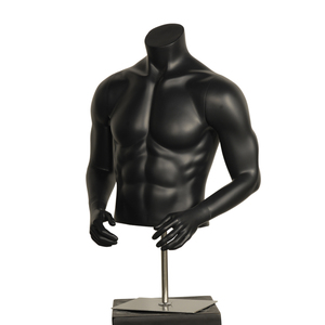 男性トルソマネキン,ヘッドレスハーフボディマッスルメタルスタンド付き - Product Image 5