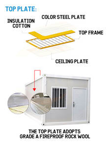 Installation rapide Maison conteneur <span class=keywords><strong>mobile</strong></span> pliable de 20 pieds Bâtiment de bureau pliable Expédition économique Maisons conteneurs pliables - Product Image 6