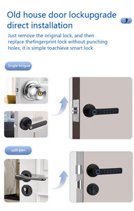 กุญแจล็อคอัจฉริยะอิเล็กทรอนิกส์ Tuya แบบลายนิ้วมือ สำหรับห้องภายใน - Product Image 4