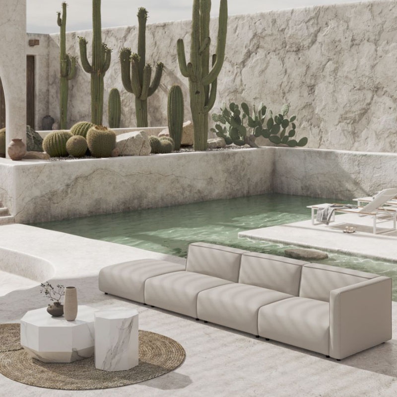 Patio hotel new arrival garden furniture comfortable outdoor modular sectional sofa